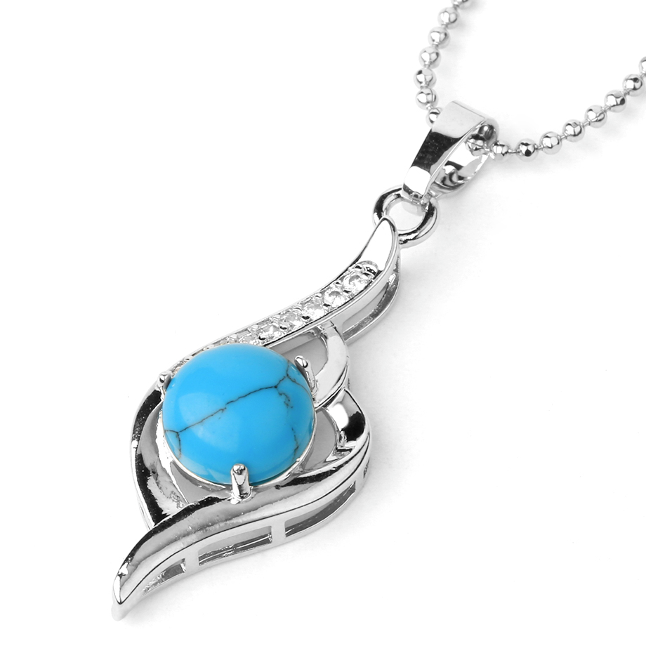 Chaîne et son Pendentif en Turquoise "Stabilité & Empathie"